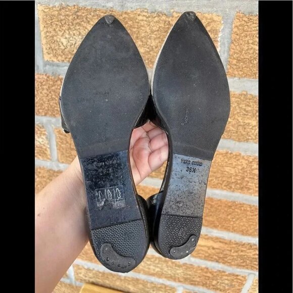 Jenni kayne Penny Loafer D’Orsay Flats in Woven Natural/Black, 6.5 - Picture 4 of 7